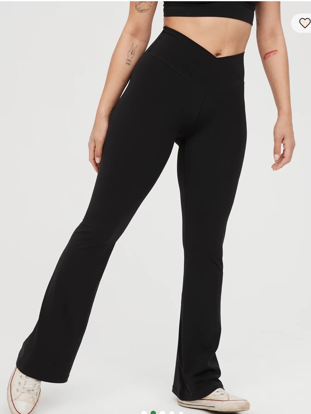 Amazon Black V-Waist Flare Leggings
